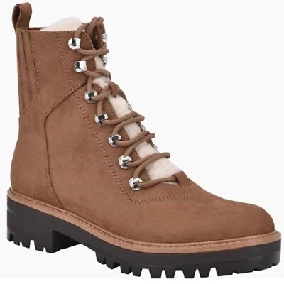 Nine West Ivani Combat Boots Cognac Size 7.5 M NIB New - Image 1 of 4
