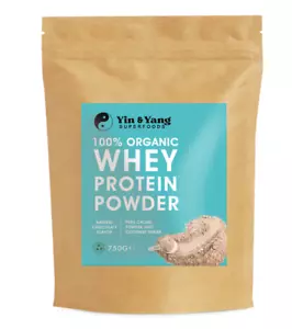 Organic Whey Protein with Pure Cacao 750g, Organic Grass Fed - Picture 1 of 3