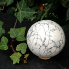 Natural White Howlite Crystal Sphere Healing Crown Chakra Calming 548g  7.16cm