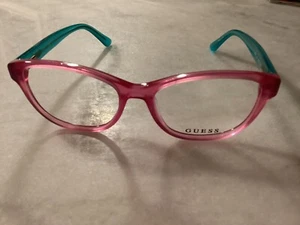 GUESS GU9203 072 Pink Turquoise Plastic Optical Eyeglasses Frame 48-15-135. kids - Picture 1 of 4