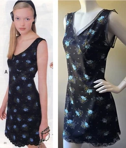 90's Delia's Catalog Lip Gloss Brand Dress Medium Delia's Summer '96 Blk/Blue - Picture 1 of 18