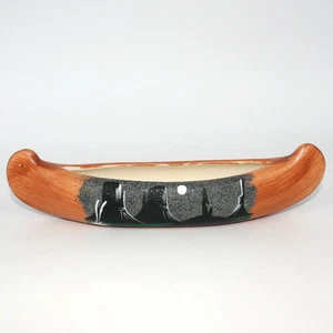 Ceramic Canoe by M. Yanito Dineh Navaho Native American Pottery Shelf Decor - Picture 1 of 9