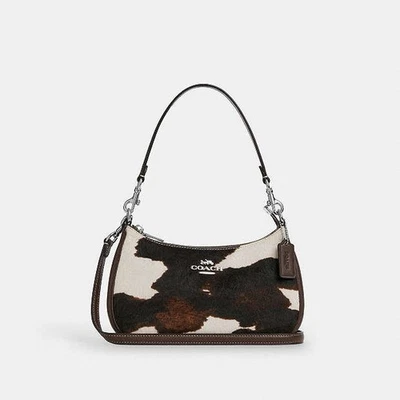 NWT Coach Teri Shoulder Bag Cow Print CCC86, cow printed haircalf holiday gift - Image 1 of 4