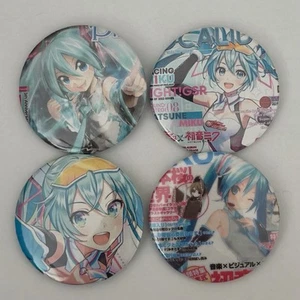Vocaloid Racing Hatsune Miku Magazine 4 Piece Pin Badge Set - Picture 1 of 1