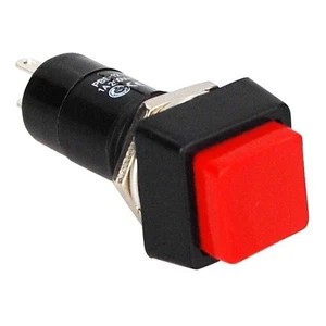 Interruptor de presión rojo cuadrado interruptor para instalación con botón rojo encendido/apagado 250V 1A - Imagen 1 de 2