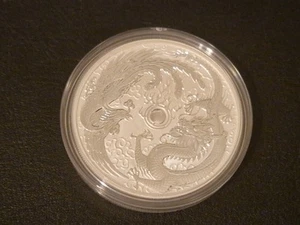 1 Oz Silbermünze Dragon & Phoenix 2017 Fehlprägung Error Coin Rar - Bild 1 von 2