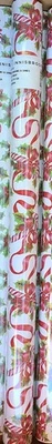 Innisbrook Wrapping Paper "Red Ribbons and Canes" 24"x18" New and Sealed