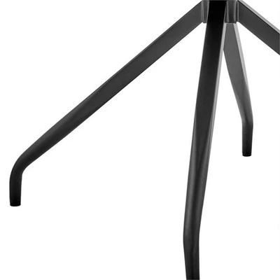 Silla de comedor Armen Living Hadley 19" de terciopelo y metal en azul/negro Foto 1 de 4