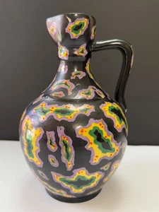 vintage BIHL Czechoslovakia Hand Painted Porcelain Pottery Pitcher Ewer 9" EUC - Picture 1 of 12