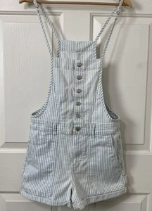 Celebrity Pink Juniors Blue & White Striped Shortalls Sz S - Picture 1 of 11