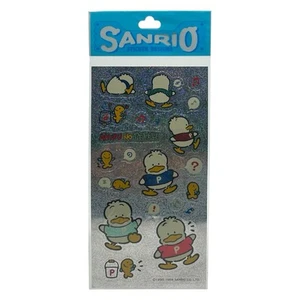Hoja de pegatinas brillantes Ahiru No Pekkle de colección Sanrio Japón 1994 nuevas selladas nuevas de stock - Imagen 1 de 2