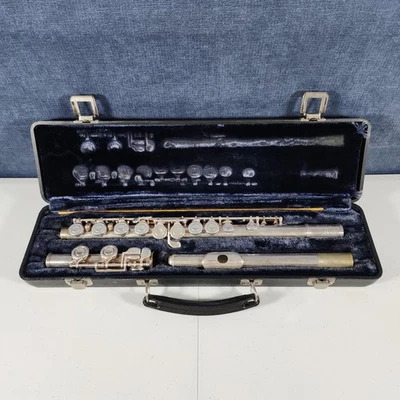 Flauta de estudiante Artley EE. UU. plateada modelo 18-0 con estuche envío gratuito Foto 1 de 4