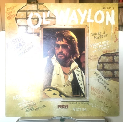 Tested & Cleaned:  Waylon Jennings - Ol' Waylon - 1976 Outlaw Country LP - Image 1 of 4