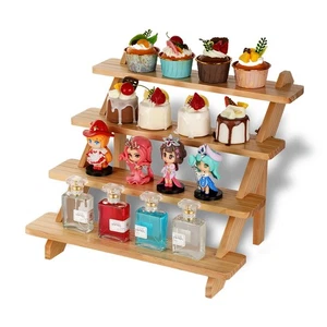 4 Ebenen Display Ständer Holz Cupcake Ständer, Holz Display Riser für Desserts T... - Bild 1 von 6