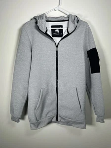 American Stitch Hoodie Mens Medium Long Sleeve Gray w/ Black Sleeve Pocket - Picture 1 of 9