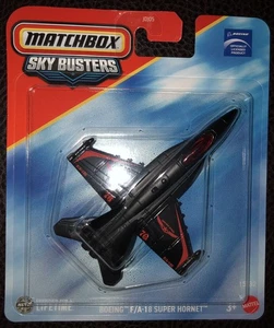 Matchbox Sky Busters Boeing F/A-18 Super Hornet Black/Red #15/32 2025 Release - Picture 1 of 2