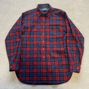 Camisa De Colección Pendleton Lana Roja Mac Devitt Tartán Franela Cuadros Botón Para Hombre L Larga - Imagen 1 de 9