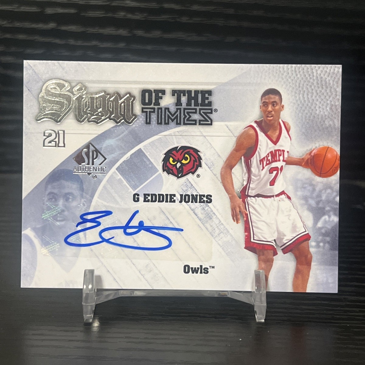 Eddie Jones Basketball Sports Trading Card Singles Autographed for 
