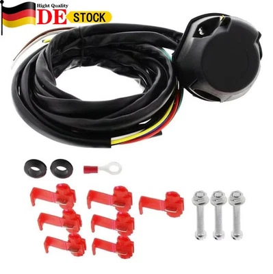 Universal Elektrosatz 7 polig Kabelsatz AHK Anhängerkupplung Anhänger E-Satz NEU - Bild 1 von 4