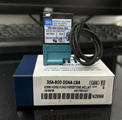 MAC 35A-B00-DDAA-1BA Solenoid Valve New One 35AB00DDAA1BA - Изображение 1 из 4