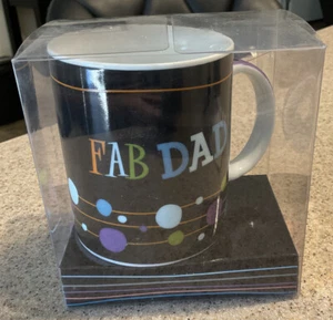 GANZ Keramik Kaffeebecher "FAB DAD" Weihnachtsgeschenk NEU im Karton - Bild 1 von 2