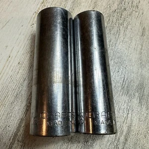 CRAFTSMAN 1/2" DRIVE DEEP SOCKET 11/16" & 13/16" SAE, 12 PT G 47524 & VV 47527 - Picture 1 of 6
