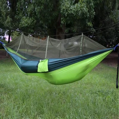 Hamaca portátil para camping doble persona 660 lb tienda cama colgante con mosquitera Foto 1 de 4