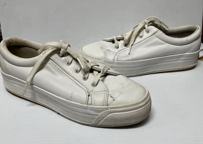 KEDS Stretch Sneakers White Size 8.5 - Tall Sole Platform - *HAS WEAR AND TEAR - Image 1 of 4
