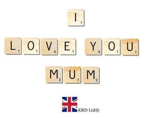 I LOVE YOU MUM Alphabet Letters Set Mothers Day Birthday Mummy Nan Craft Gift UK - Picture 1 of 6