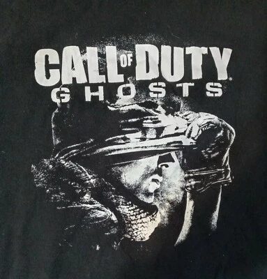 Call Of Duty Ghosts графический футболка черный промо видео игры состаренный хлопок XL  - Изображение 1 из 4