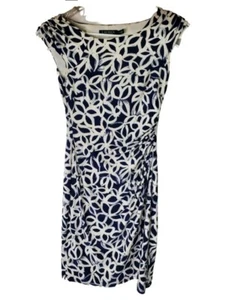 Ralph Lauren Gray Ivory Floral Sheath Dress Lined Any Occasion Sleeveless Size 2 - Picture 1 of 12