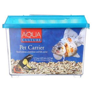 Porta mascotas para animales pequeños, anfibios y peces tapa ventilada vista clara - Imagen 1 de 6