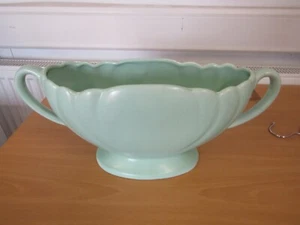 Vintage Mint Green Dartmouth Twin handled Mantle Vase 430 MM LONG - Picture 1 of 3