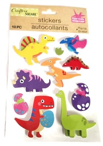 DINOSAURS Animal - Crafter's Square 3D Pop Up Scrapbook Craft Sticker SALE - Picture 1 of 1