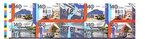 #2665 CHILE 2024 TRANSPORT TRAINS RAILROADS ENGINES GUTTER PAIR DOUBLE LABEL MNH - Picture 1 of 2