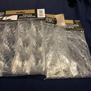(3 Packs of 24) Table cover Clips Clear Plastic - Picture 1 of 2