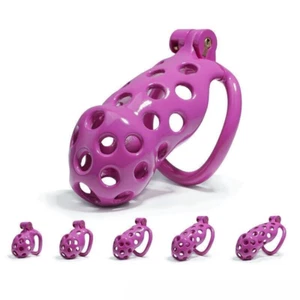 Male Cobra Chastity Cage Resin Mamba Device 6 Colors Men Bird Lock Belt - Picture 1 of 66