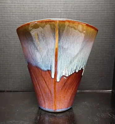 Mid Century Modern Artist Signed Vintage Glazed Pottery Vase • 29.52€