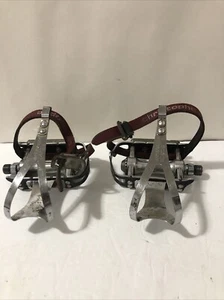 Vintage SRL Road Bicycle Pedals toe cages With Christophe Special Clips/ France - Picture 1 of 11