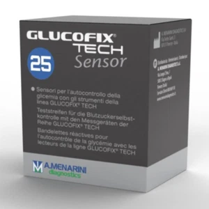 Strisce Glicemia Glucofix® Tech Sensor A.Menarini Diagnostics 25 Test Strips