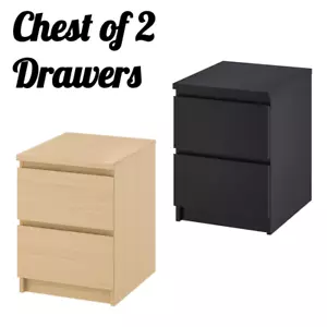 New IKEA Malm Chest of 2 Drawers bedroom & living room drawer Multicolor 40x55cm - Picture 1 of 9