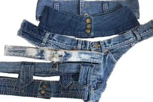 Gruppo di Varie Cintura jeans denim vintage per cucire - Foto 1 di 1