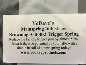 Browning A-Bolt 3 Rifle Replacement Trigger Spring Hunting Target Shooting - Picture 1 of 1