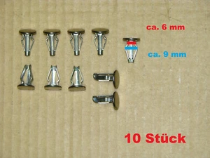 10 Metall Klammer Clips Stopfen Türverkleidung Innenverkleidung VW Bus T1 T2 - Bild 1 von 2