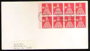 US. C72b. 10c. Fifty-Star Runway. Booklet Pane of 8. FDC. 1968 - Picture 1 of 1