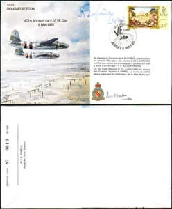 B34c Douglas Boston 40th Anniv of VE Day signiert von Sir John Grandy (C) - Bild 1 von 1