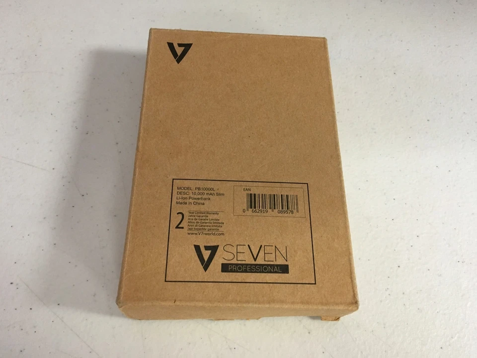 Banco de alimentación USB V7 (10000mAh) PB10000L-4N doble puerto NUEVO ✅ ❤️ ✅ ❤️ negro NUEVO Foto 1 de 4