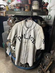 Maglia sportiva Spalding & Bros Whitney baseball maglietta abbigliamento polizia NY USA - Foto 1 di 20