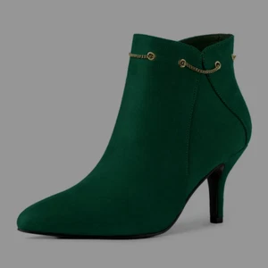 Coutgo Damen Stiefelette Wildleder - Waldgrün 6,5 - Bild 1 von 2