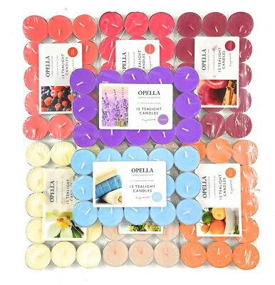 30pk Scented Tea Lights Candles | Variety of Fragrances | 3.5 Hour Burn Time UK - Image 1 of 4